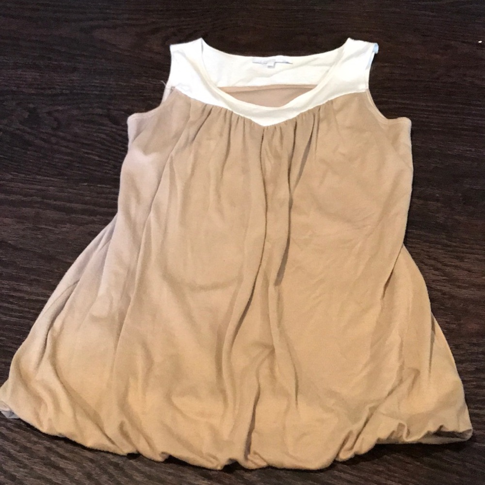 Tan sleeveless tank top